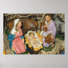 Póster Poster de Navidades de la escena de la Natividad d