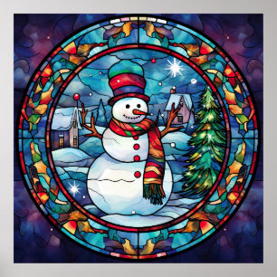 Póster Poster de Navidades de vidrio contenido