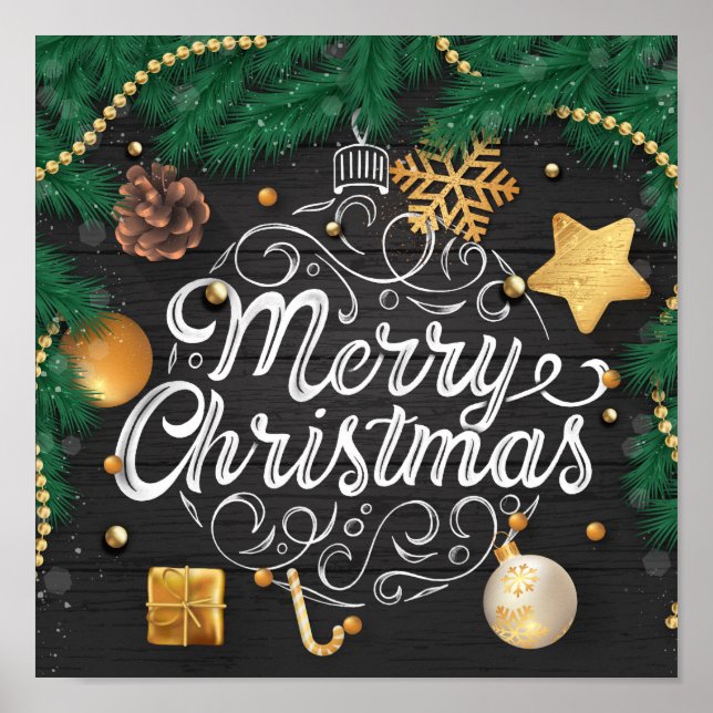 Póster Poster de Navidades decorativos (Frente)