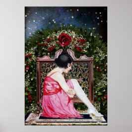 Póster Poster de Navidades Vintage Flapper