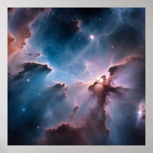 Póster Poster de Nebula en el espacio exterior