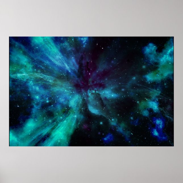 Póster Poster De Nebulas Azules (Frente)