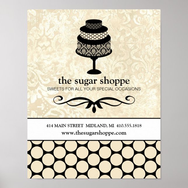 Póster Poster de negocios de panadería o de diseño de pas (Frente)