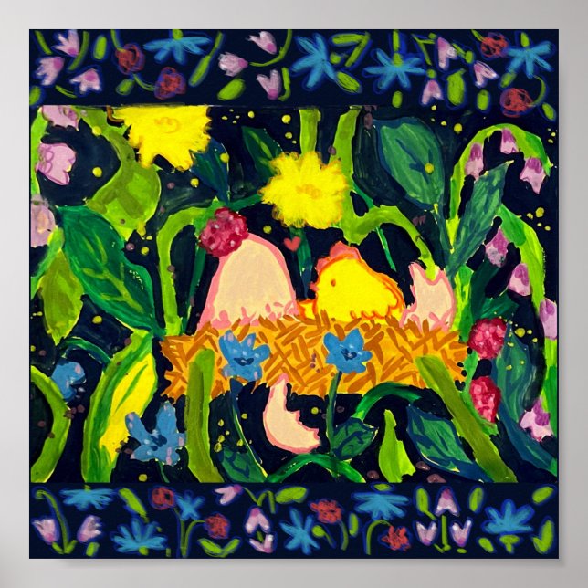 Póster Poster de nido de pollo (Frente)