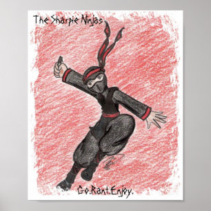 Póster Poster de Ninja del vuelo