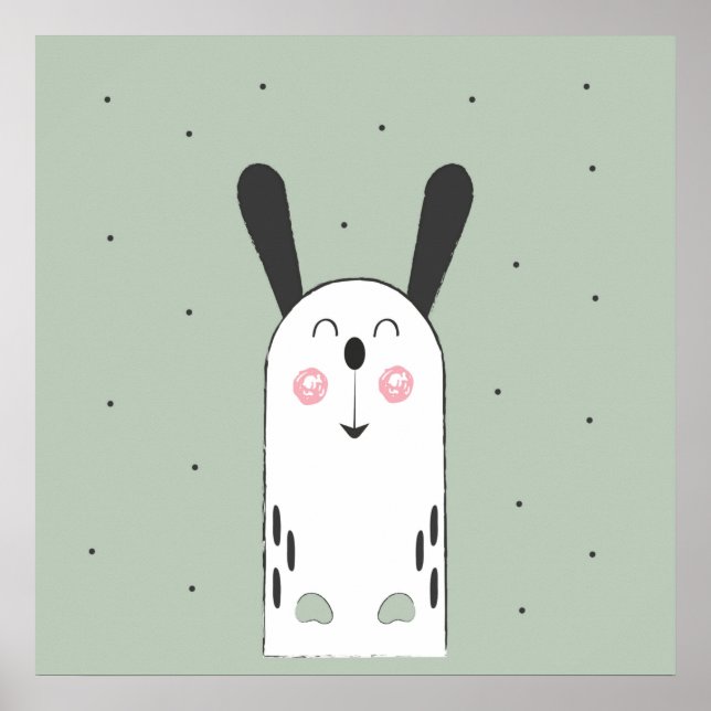 Póster Poster de niños Personalizados Bunny (Frente)