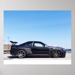 Póster Poster de Nissan Skyline R34