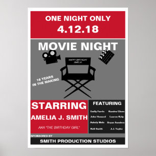 Póster Poster de noche de película