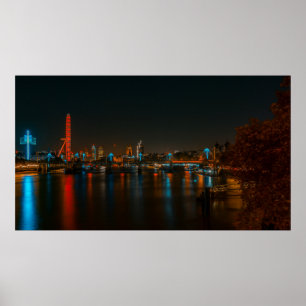 PÓSTER POSTER DE NOCHE EN LONDRES
