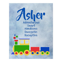 Poster de nombre de Asher