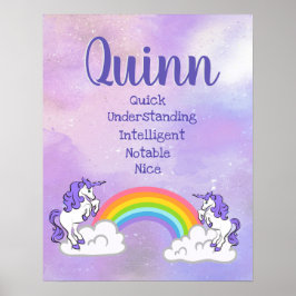 Póster Poster de nombre de Quinn