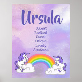 Póster Poster de nombre de ursula