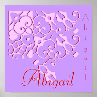 Póster Poster de nombres del diseñador de Abigail