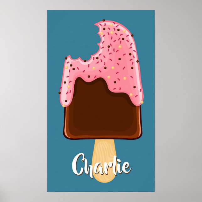Póster Poster de nombres personalizados de Chocolate Pops (Frente)