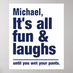 Póster Poster de nombres personalizados de DIVERSIÓN y LA