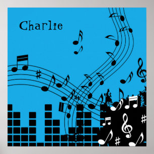 Póster Poster de nombres personalizados de Ilustracion de