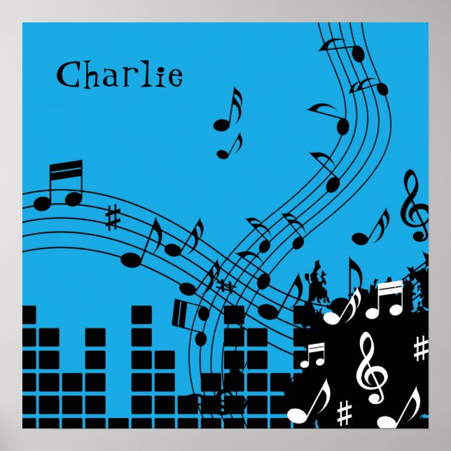 Póster Poster de nombres personalizados de Ilustracion de (Frente)