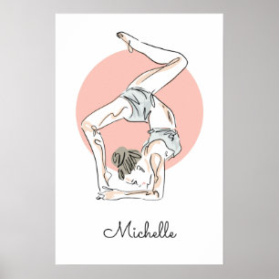 Póster Poster de nombres personalizados de la mujer de yo