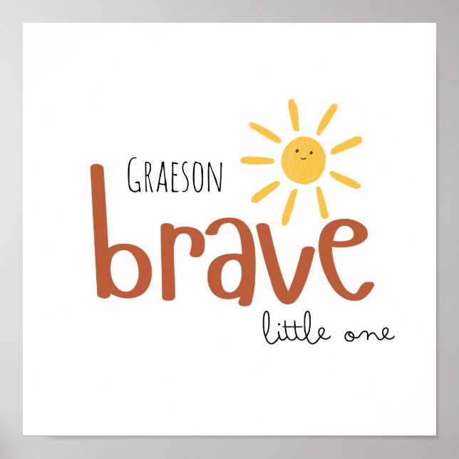 Póster poster de nombres personalizados Rótulo de impresi (Frente)