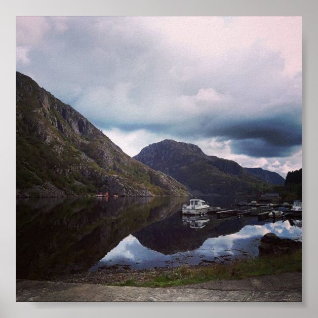Póster Poster de Noruega Fjord (Frente)