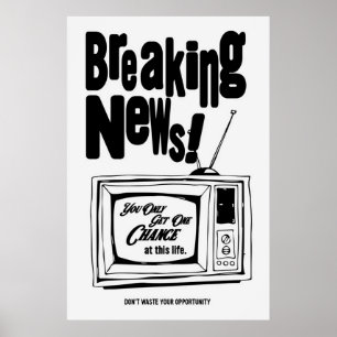 Póster Poster de noticias de última hora