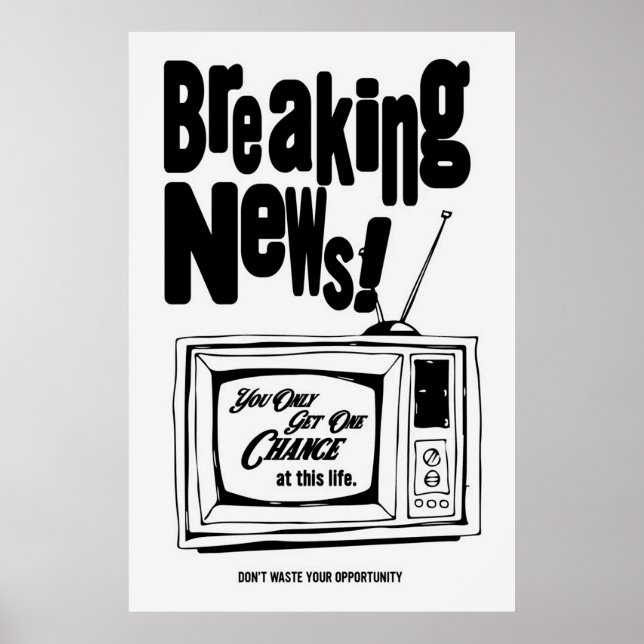 Póster Poster de noticias de última hora (Frente)
