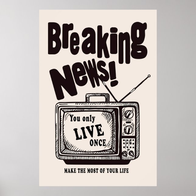 Póster Poster de noticias de última hora (Frente)