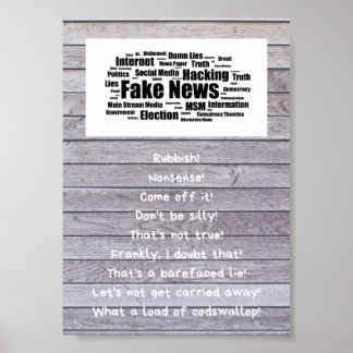 Póster Poster de noticias falsas - La verdad está ahí fue