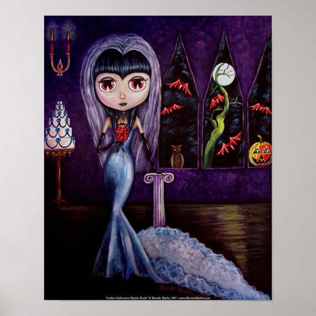 Póster Poster de novia gótica de Halloween (Frente)
