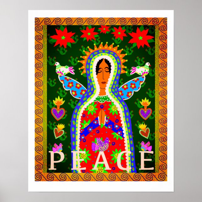Póster Poster de Nuestra Señora de Guadalupe Ángel de la  (Frente)