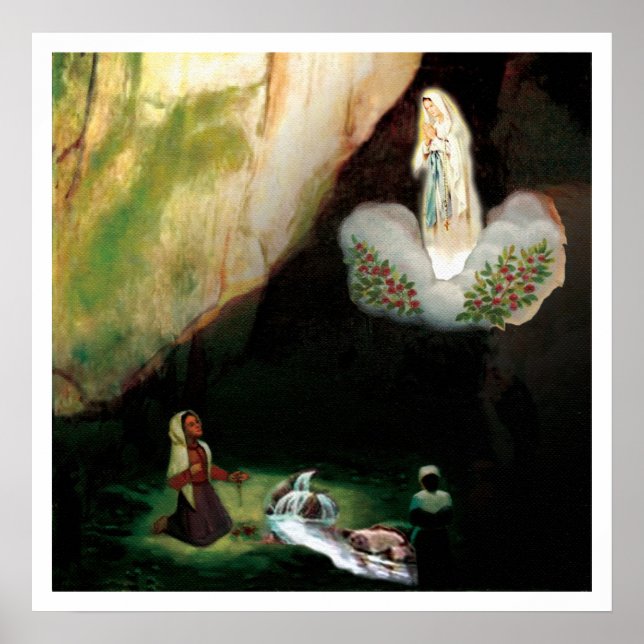 Póster Poster de Nuestra Señora de Lourde (Frente)