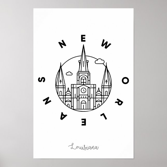 Póster Poster de Nueva Orleans (Frente)