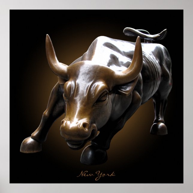 Póster Poster de Nueva York emblema estampado de toros de (Frente)