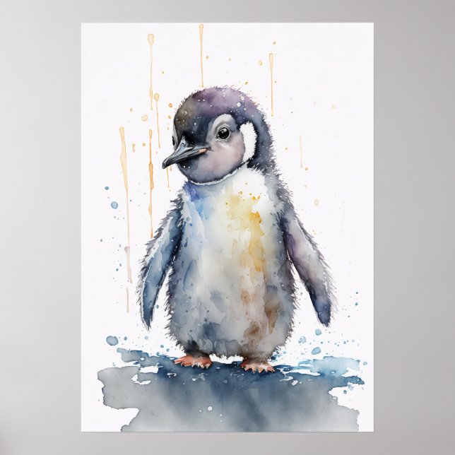 Póster Poster de Nursera Pingüino Adorable (Frente)