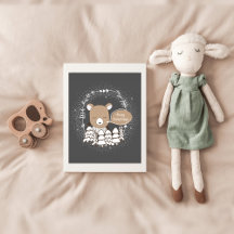 Poster de Nursery Woodland Bear