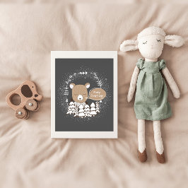 Póster Poster de Nursery Woodland Bear