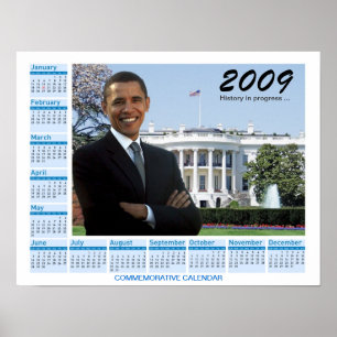 Póster Poster de Obama - Calendario Conmemorativo del 200