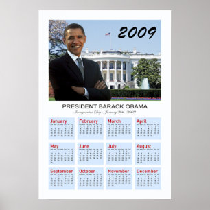 Póster Poster de Obama - Calendario de Muros de 2009