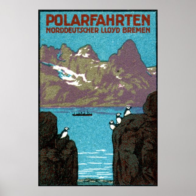 Póster poster de Ocean Liner de 1910 (Frente)