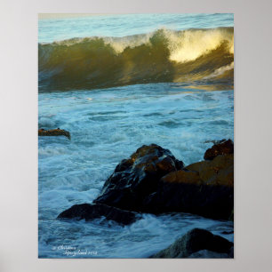 Póster Poster de Ocean waves Boulders