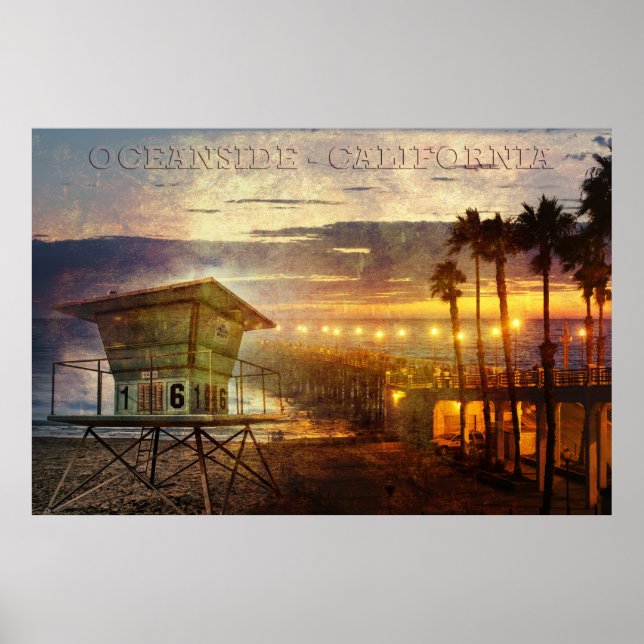 Póster Poster de Oceanside California (Frente)