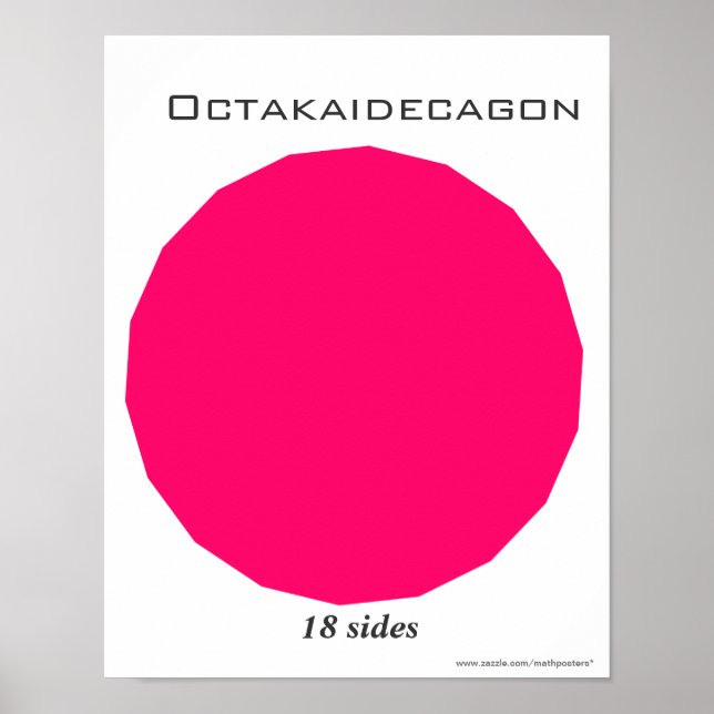 Póster Poster de Octakaidecagon del Polígono (Frente)