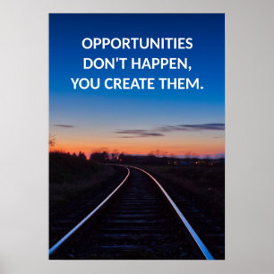 Póster Poster de oferta de oportunidad de motivación