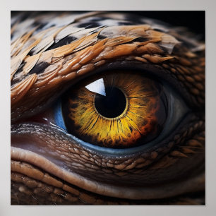 Póster Poster de ojos mesmerizadores de Velociraptor - Ar