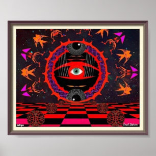 Póster Poster de ojos psicodélico
