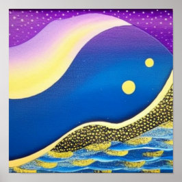 Póster Poster de ola de colores