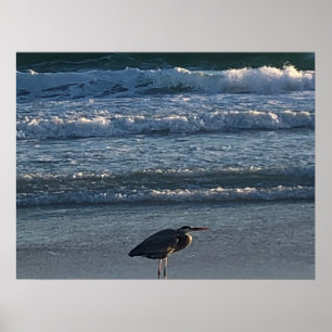 Póster Poster de ola de playa