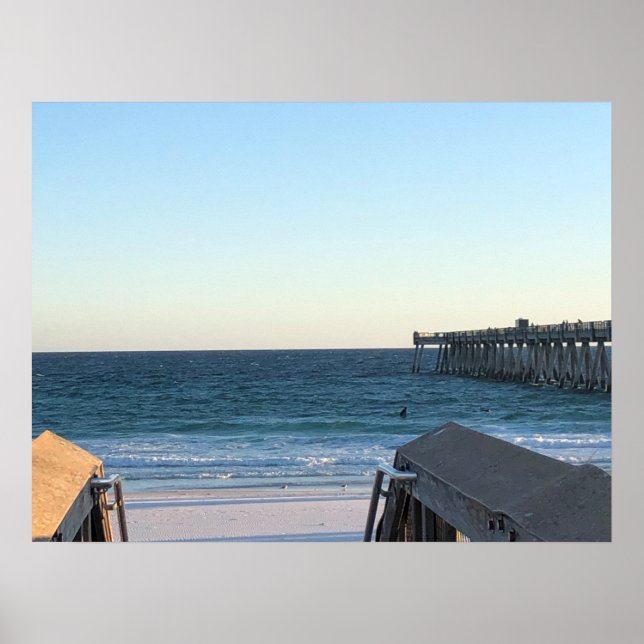 Póster Poster de ola de playa (Frente)