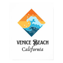 Poster de ola de Venice Beach California