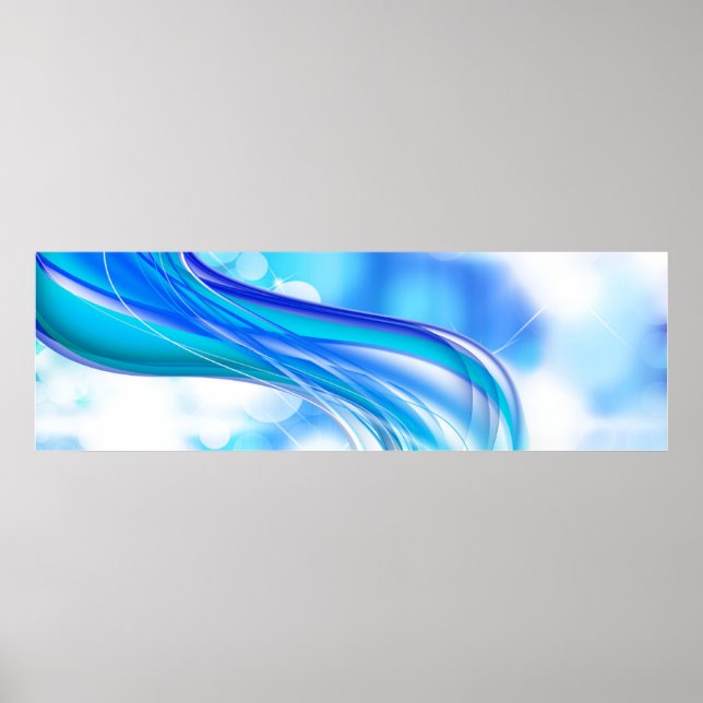 Póster Poster de onda azul (Frente)